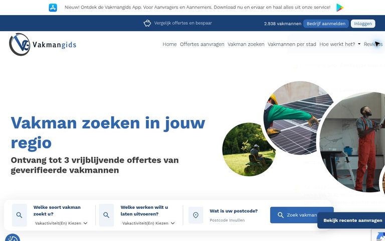 Vakmangids public contractor-matching website
