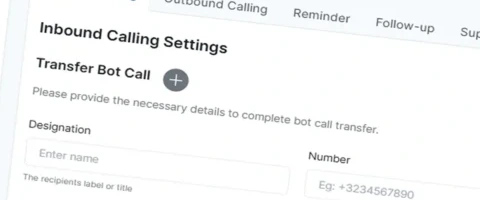Actual UltimaBot call-transfer configuration detail
