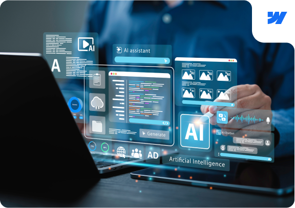 AI-powered website builder in use