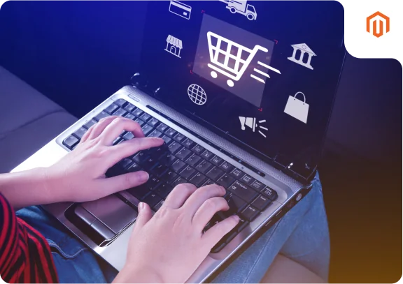 Woman shopping online, eCommerce concept