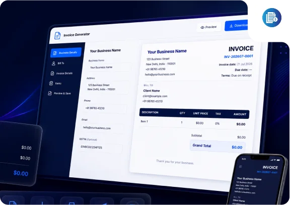 Free online invoice generator with PDF export