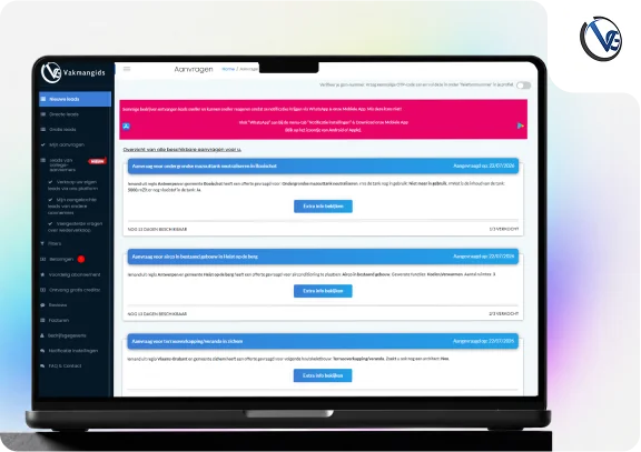 Vakmangids web platform overview